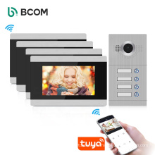 Bcom villa appartment multi units 4 wired video doorbell with tuya , bulding video door phone intercom